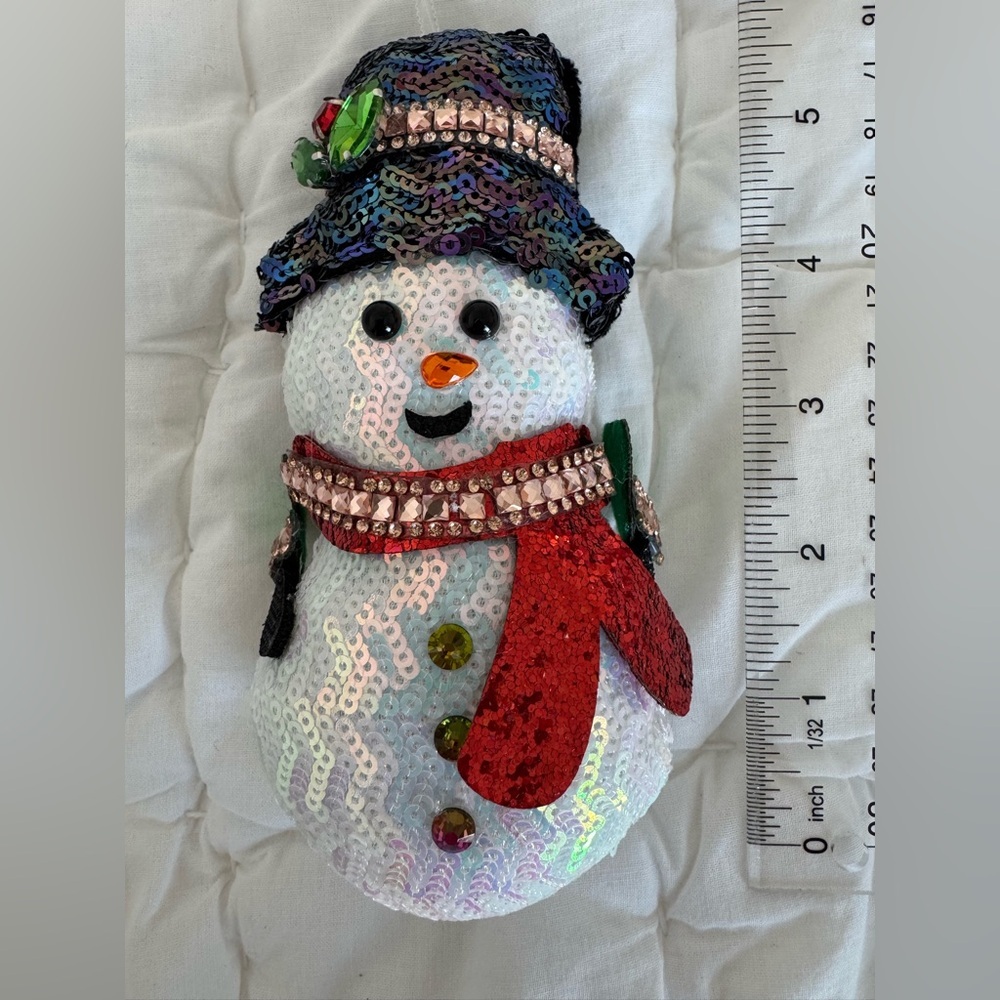 New! Sequin Snowman Ornament